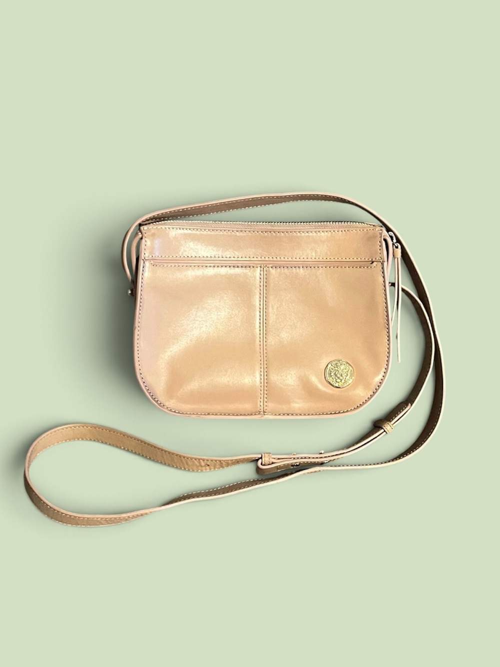 Vince Camuto Genuine Leather Blush Nude Shoulder Bag